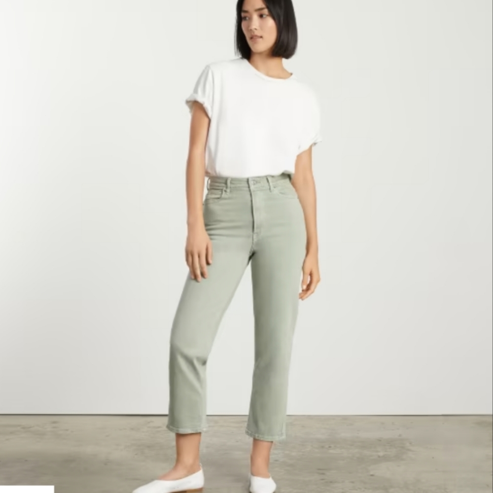 NWT Everlane Way High Jean in Aqua Grey
